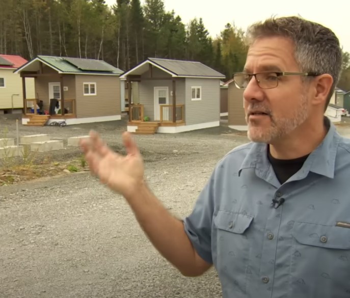 Millionaire builds tiny home community to help aleviate homelessness in Fredericton. 