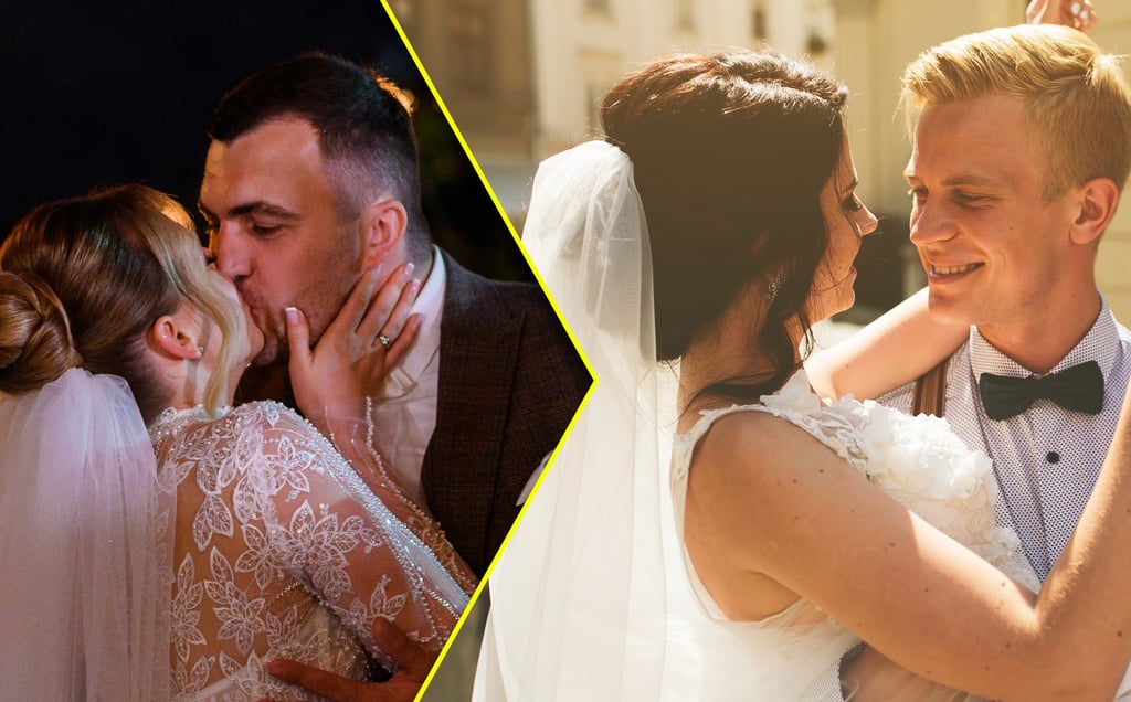 Comparativo dos looks de maquiagem e cabelo para casamento de dia e casamento à noite, no We Hall Beauty em Bauru.