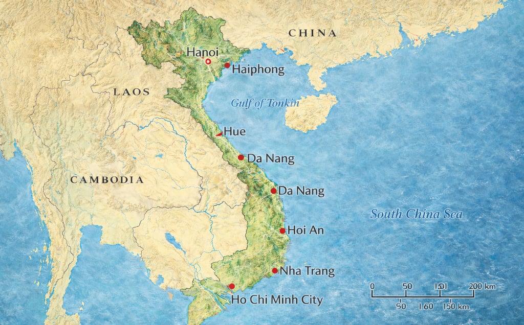 Getting Around Vietnam map of vietnam