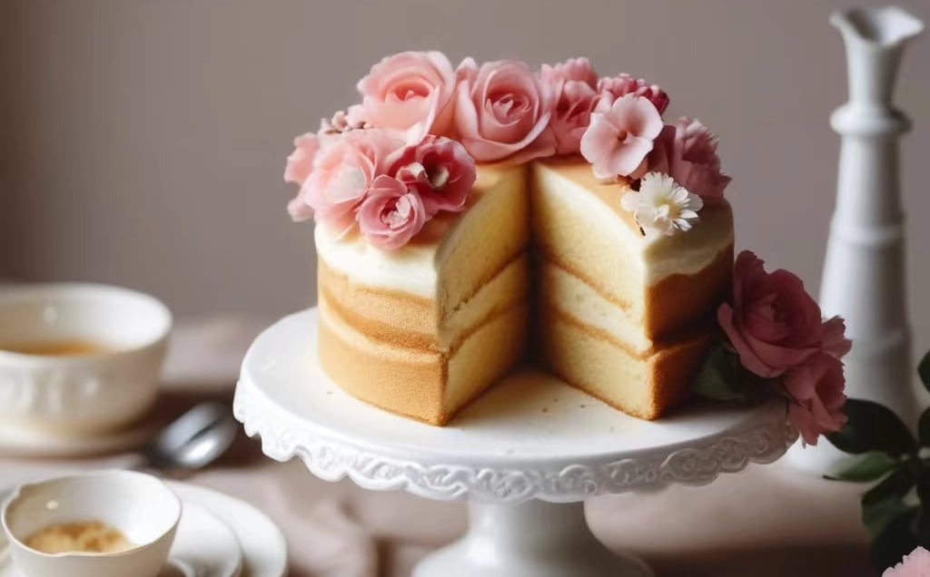 Beautiful rose cake