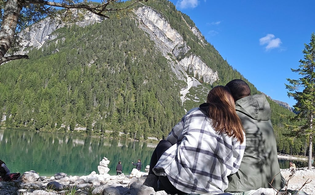 Foto tirada no Lago de Braies, na Itália