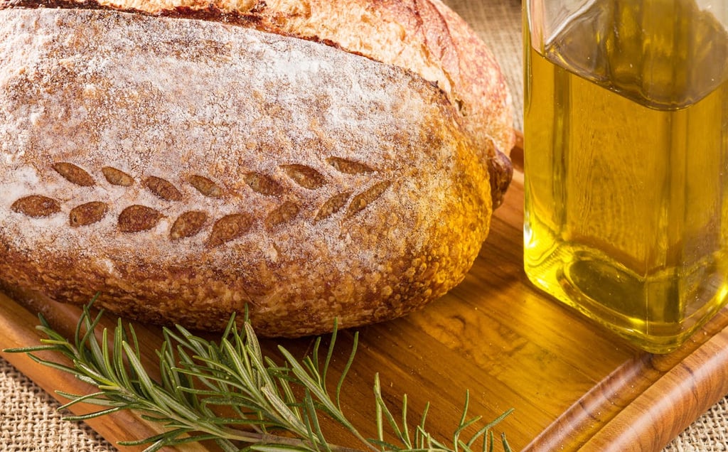 🍞 Pão - Rústico - com - Ervas - Parmesão - e - Farinha - de - Grão-de-Bico