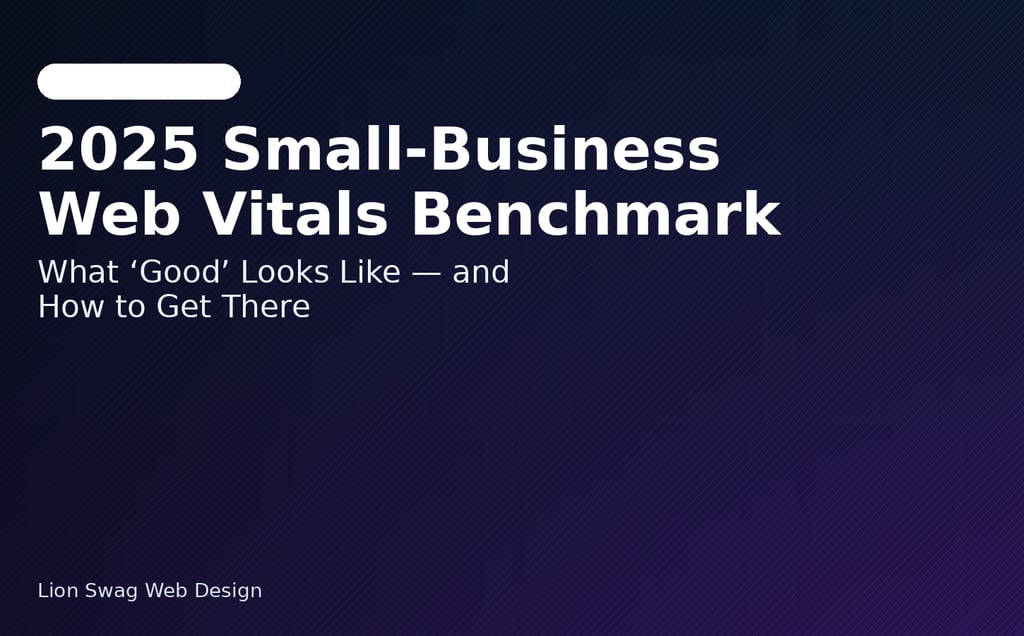 2025 Small-Business Web Vitals Benchmark Lion Swag Web Design