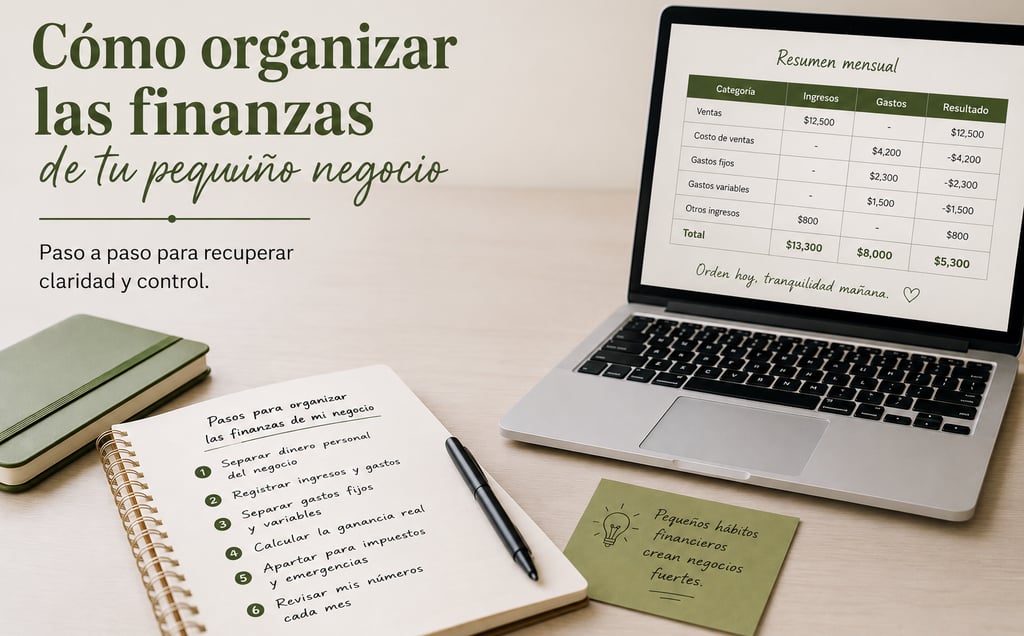 Cómo organizar las finanzas de tu pequeño negocio - Guía paso a paso ZH Bliss