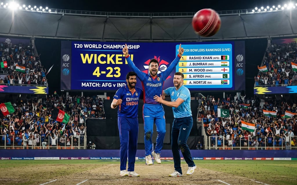 Rashid Khan reclaims #1 in ICC Men's T20I bowling rankings. Varun Chakaravarthy at #2