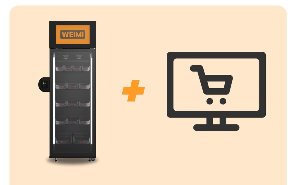 WEIMI tirdzniecības automāts un interneta veikals — divi kanāli, viena sistēma.