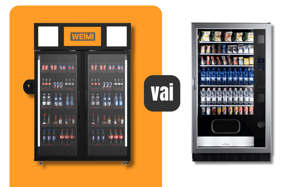 WEIMI Smart Fridge viedais ledusskapja tirdzniecības automāts salīdzinājumā ar tradicionālo vendinga automātu