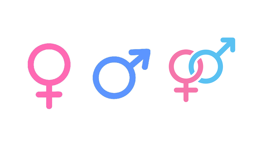 Girl, boy and unisex symbol