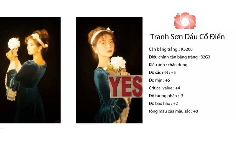 Công thức màu tranh sơn dầu Canon M50