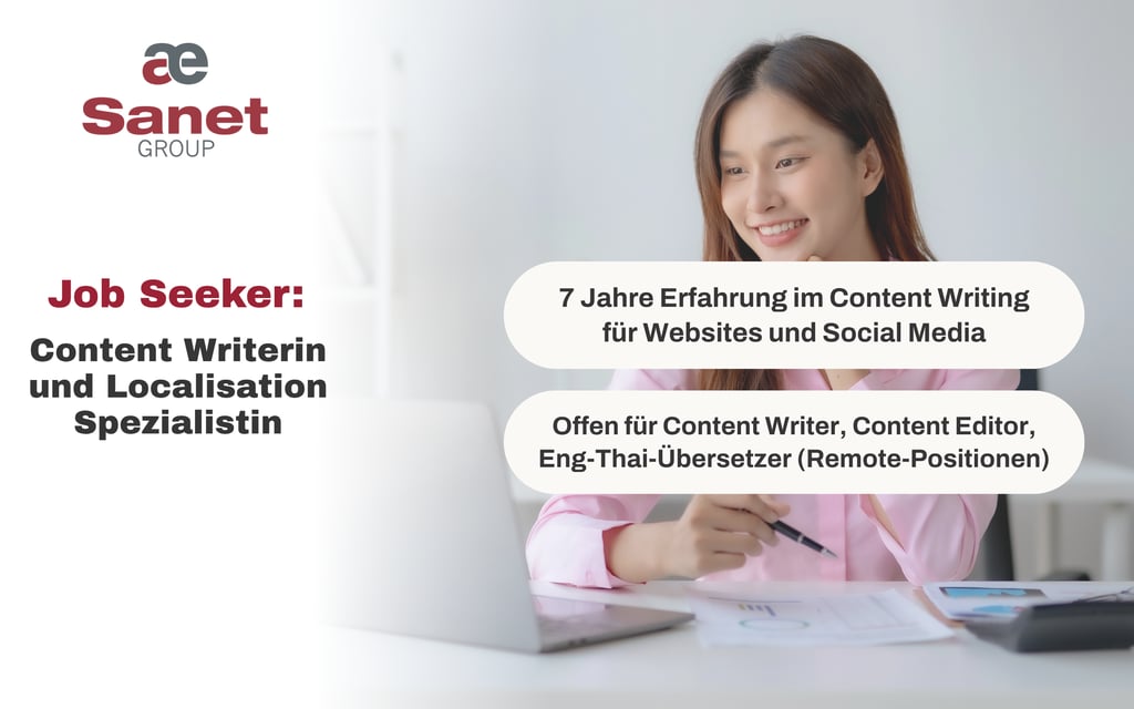 Content Writerin und Localisation Spezialistin