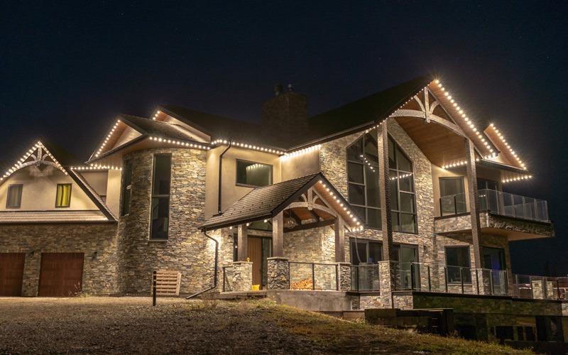 MyLites permanent outdoor lighting on a residential home