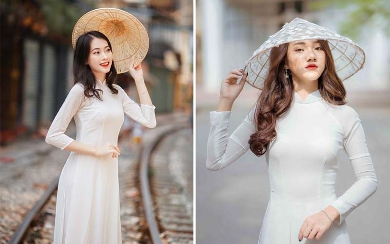 Cách tạo dáng đứng thanh lịch cho nữ khi mặc áo dài