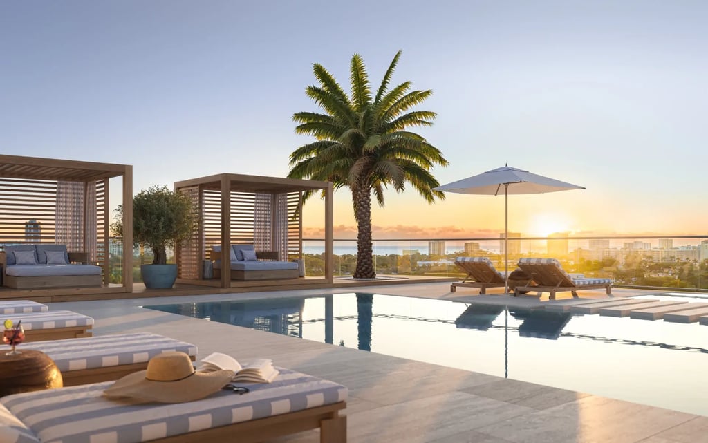 Glass House Boca Raton Pool viewI Margarita Rosa Budina