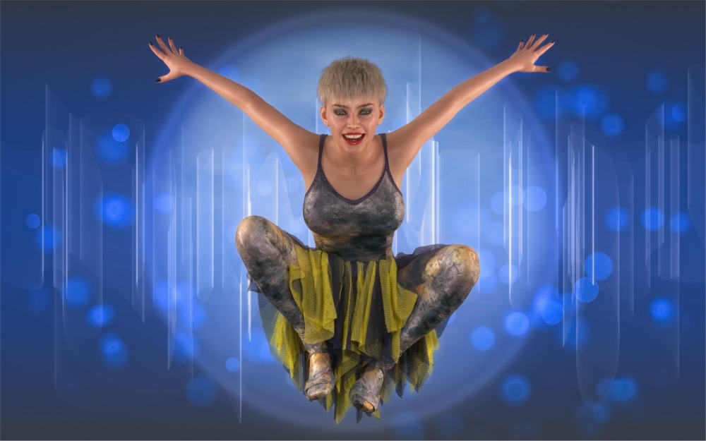 Leaping ballerina, from a series by UK digital artist Philip Preston.