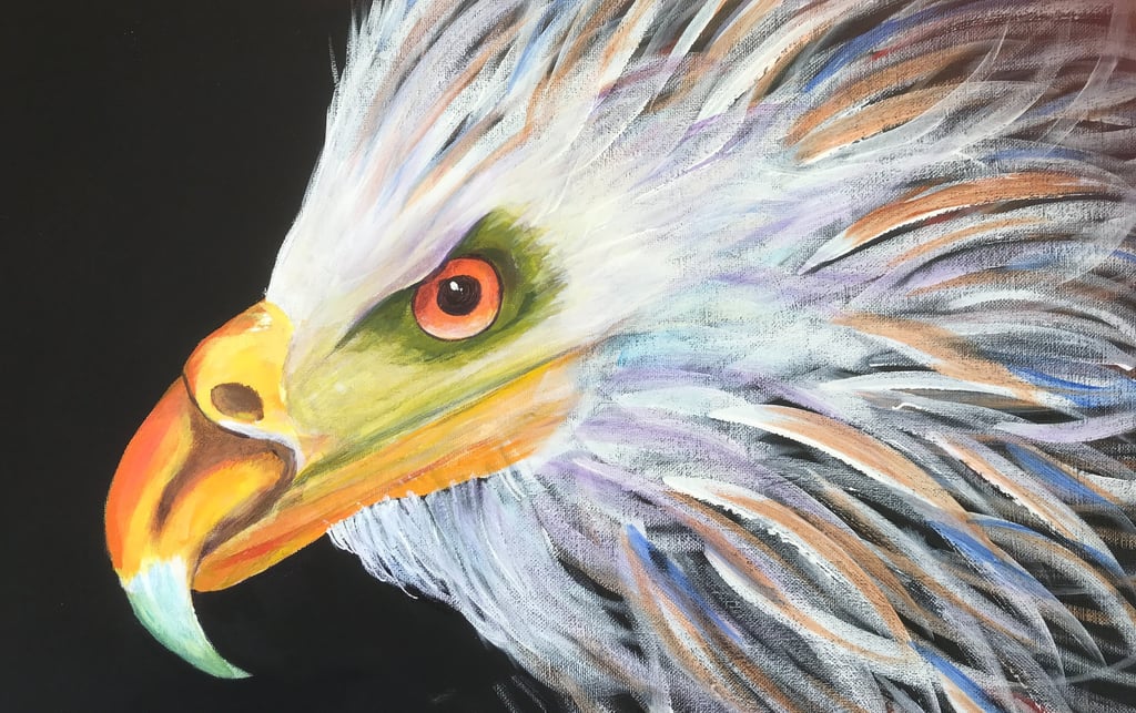 Bald Eagle painted in Acrylic