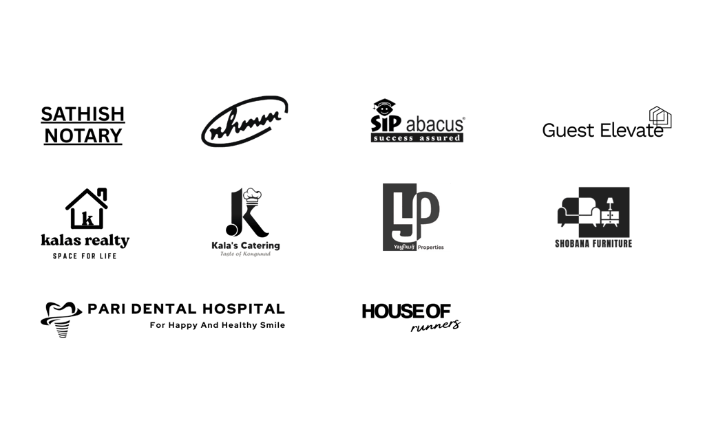 Digital marketing clients portfolio brand logos sand and social