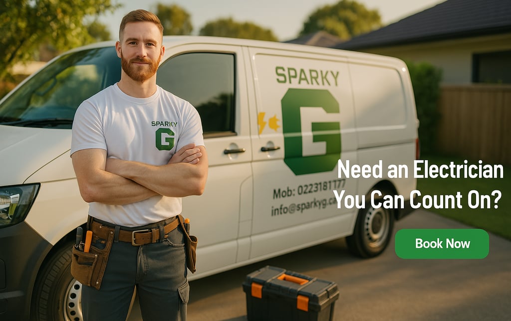 Emergency response electrician fixing tripped switchboard Sparky G 