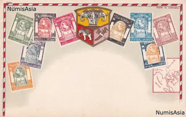 Siam Stamp Picture Postcard