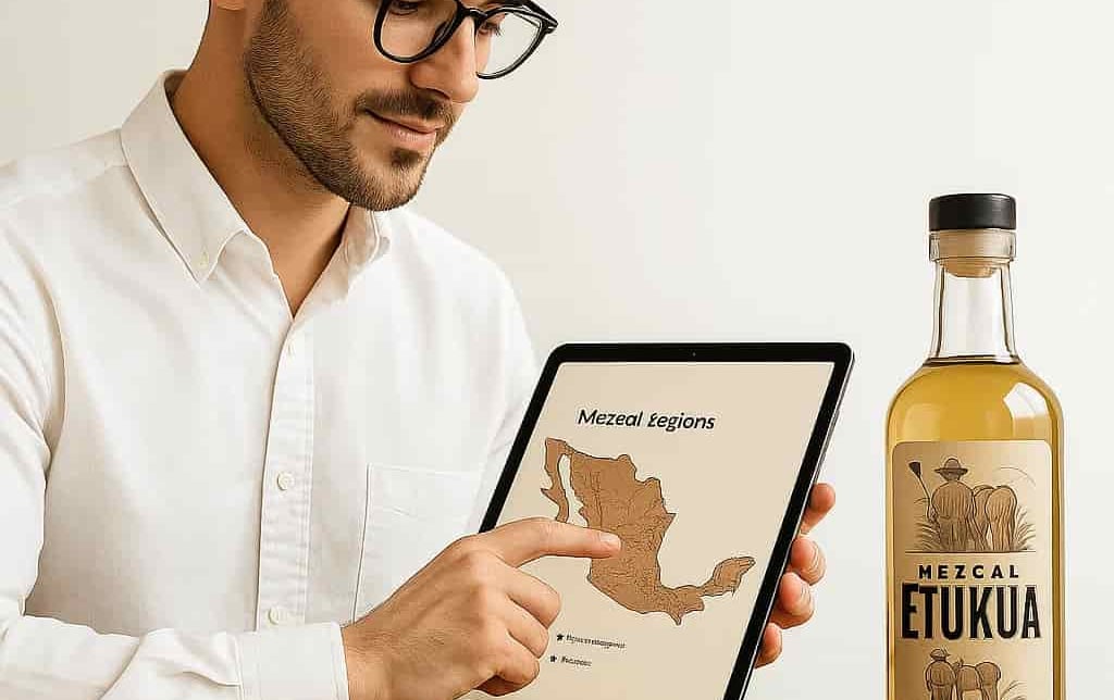 Imagen conceptual que muestra a un sommelier moderno utilizando una tablet junto a elementos tradici