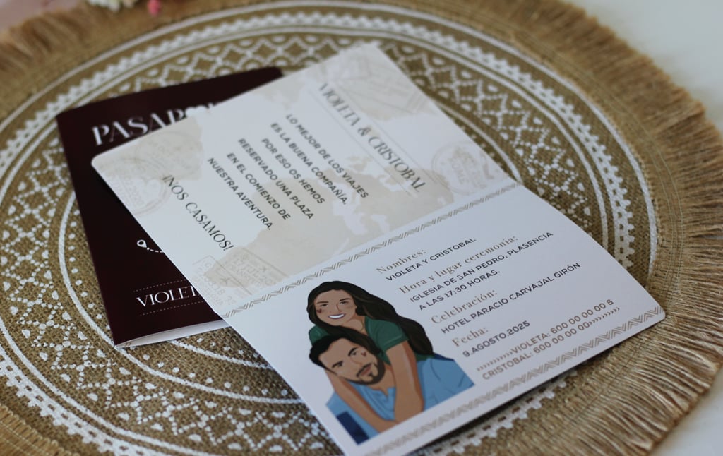 invitaciones de boda pasaporte