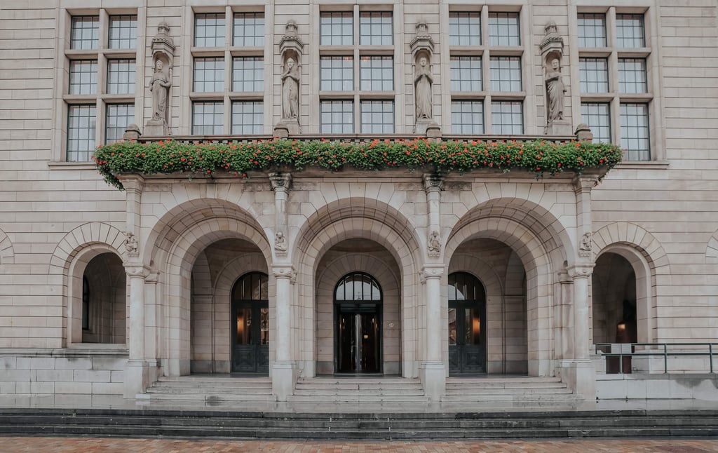 Prachtige architectuur van Stadhuis, ideaal voor professionele fotografie op locatie