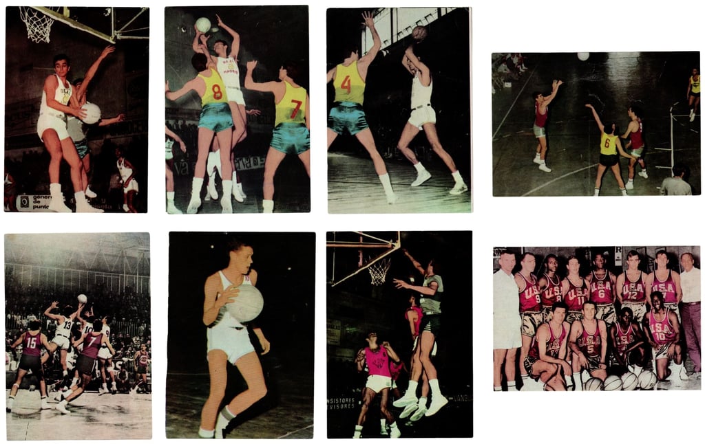 Team USA 1968 Olympics Basketball Card Spain