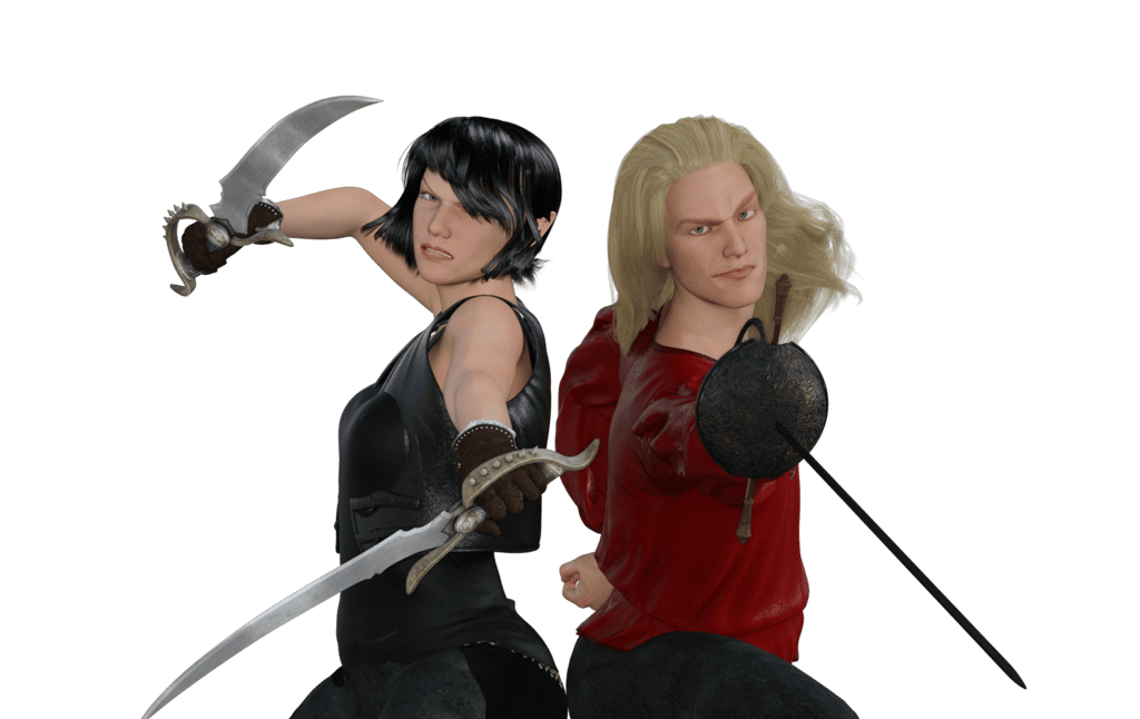 Cilla and Grover, characters from the Heroes, Inc. Series