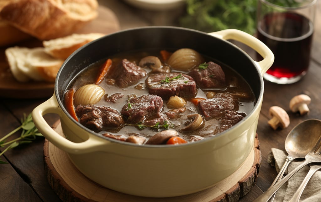 a potted stew potted in a potted potted with bread and bread