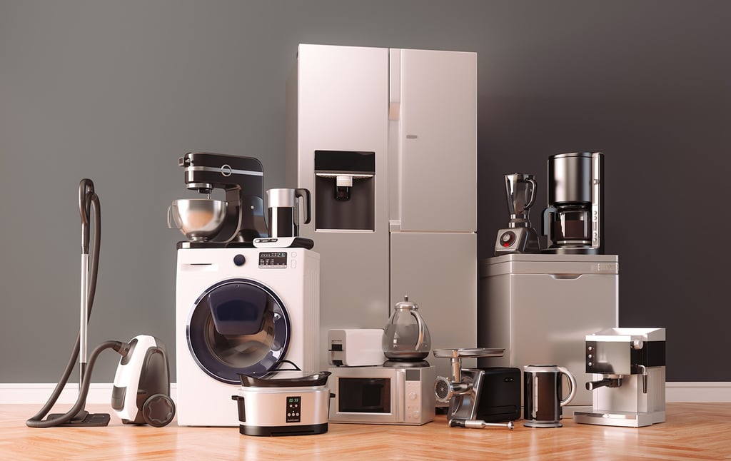 a bunch of appliances and appliances are shown in this picture