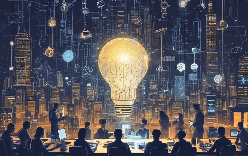 A modern fintech office in Mumbai showcasing innovative technology.