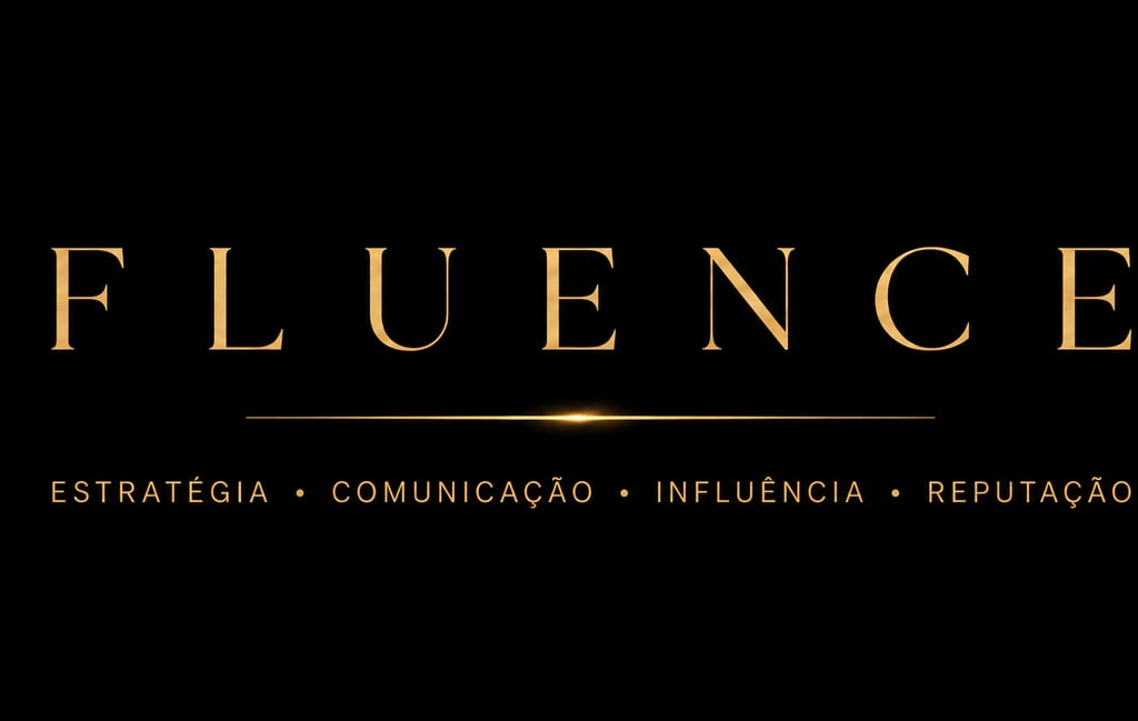 logo tipo da Fluence Estratégias, agência de comunicação integrada especializada