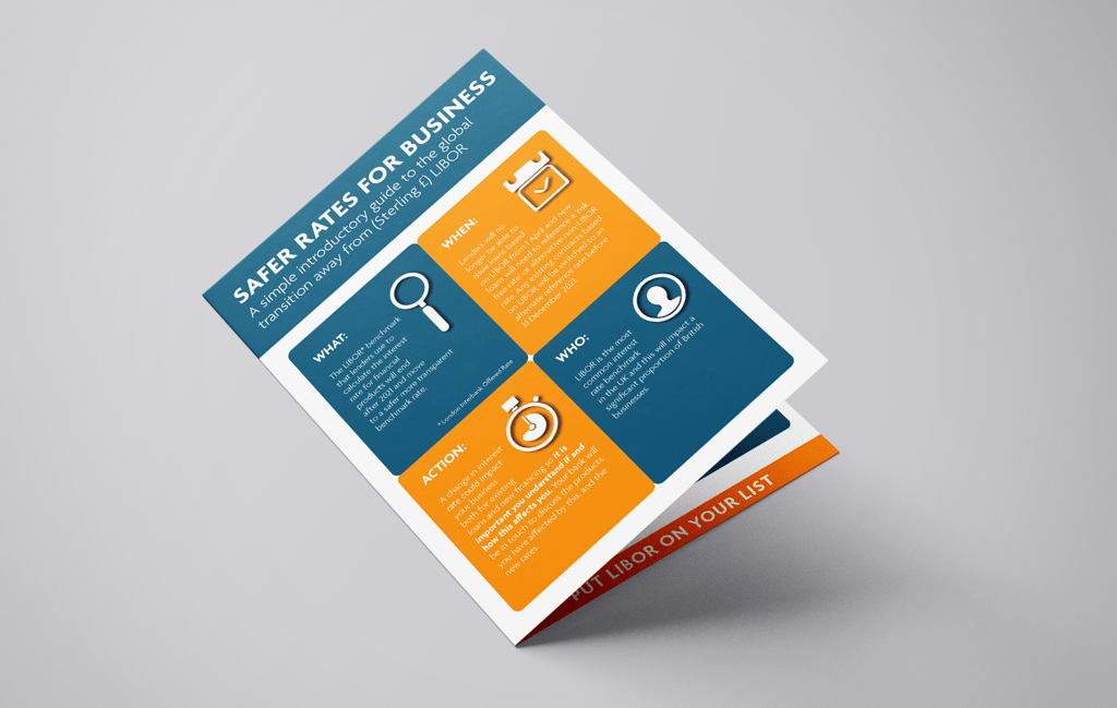 a mockup of a bifold leaflet