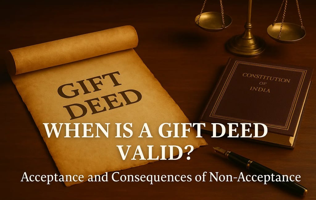 Featured image on When does a Gift Deed becomes Valid in India