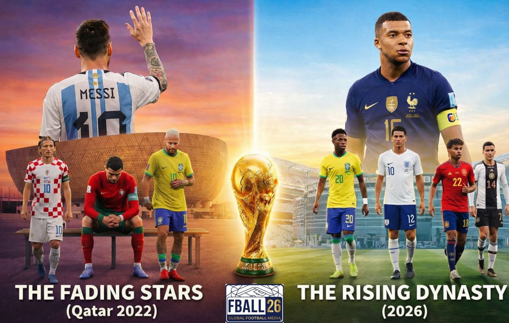 FBall26: Messi Ronaldo sunset vs Mbappe Yamal sunrise