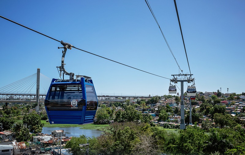 Teleférico public transportation cable car in Santo Domingo Dominican Republic