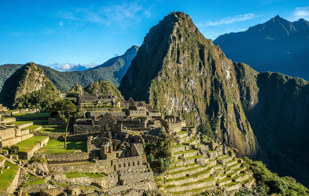Patagonia Machu Picchu and Andes mountain landscapes in South America