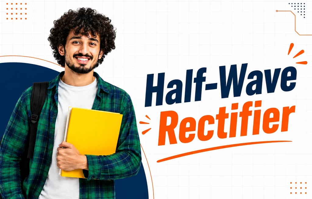 What is Half Wave Rectifier explained with AC to DC conversion, diode circuit and output waveform.