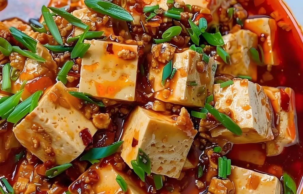a bowl of Mapo Tofu