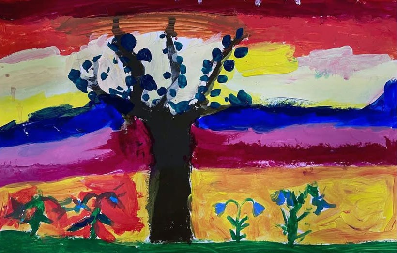 Poster for the event, which is a painting