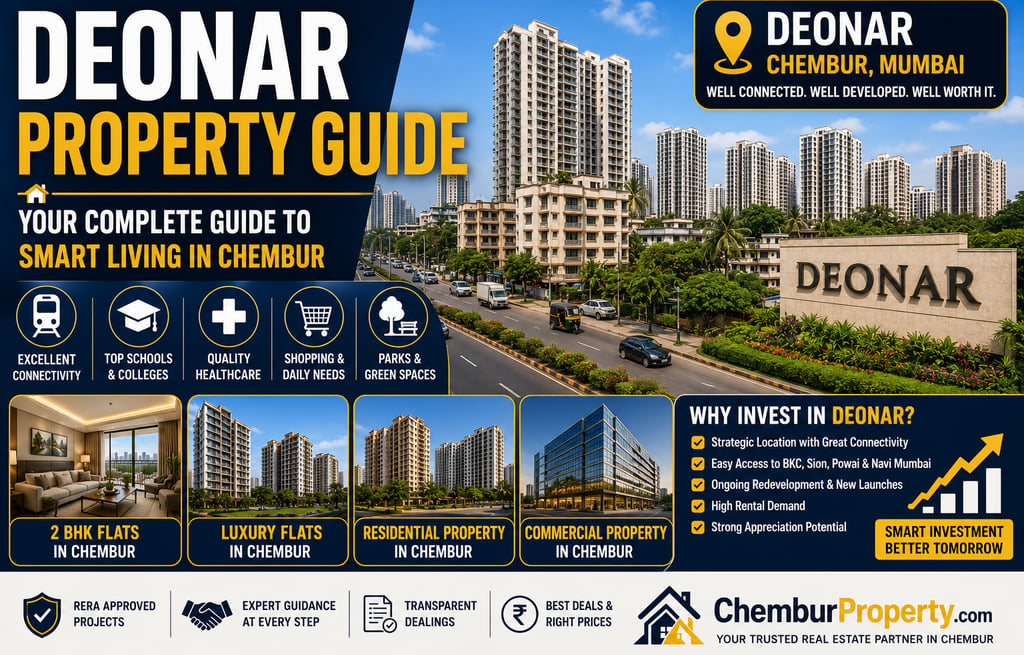 Deonar property guide for luxury 2 BHK flats and residential real estate in Chembur Mumbai.
