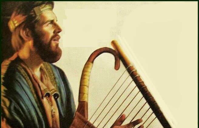 King David plays the harp