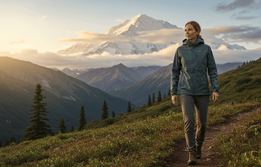 women wearing adaptable travel clothes ideal for Denali hiking gear essentials.