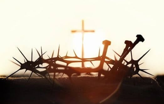 Easter concept with cross