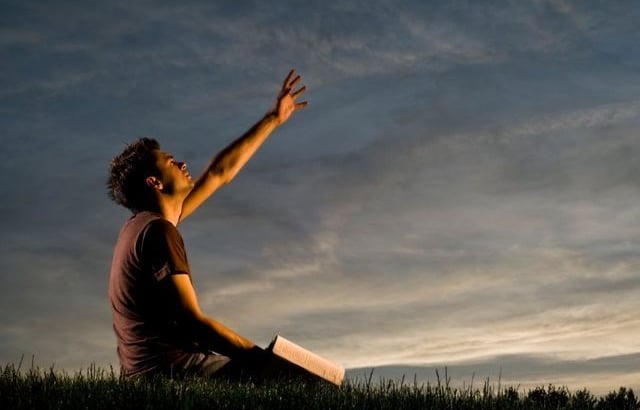 man praying