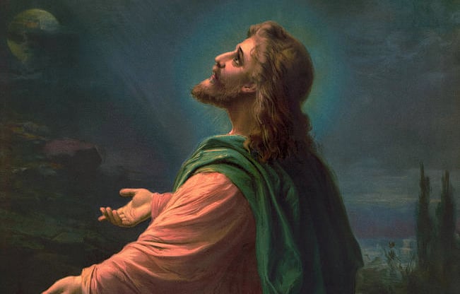 christ in the garden of gethsemane hans zatzka.