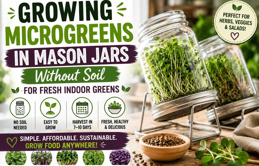 Growing Microgreens in Mason Jars Without Soil