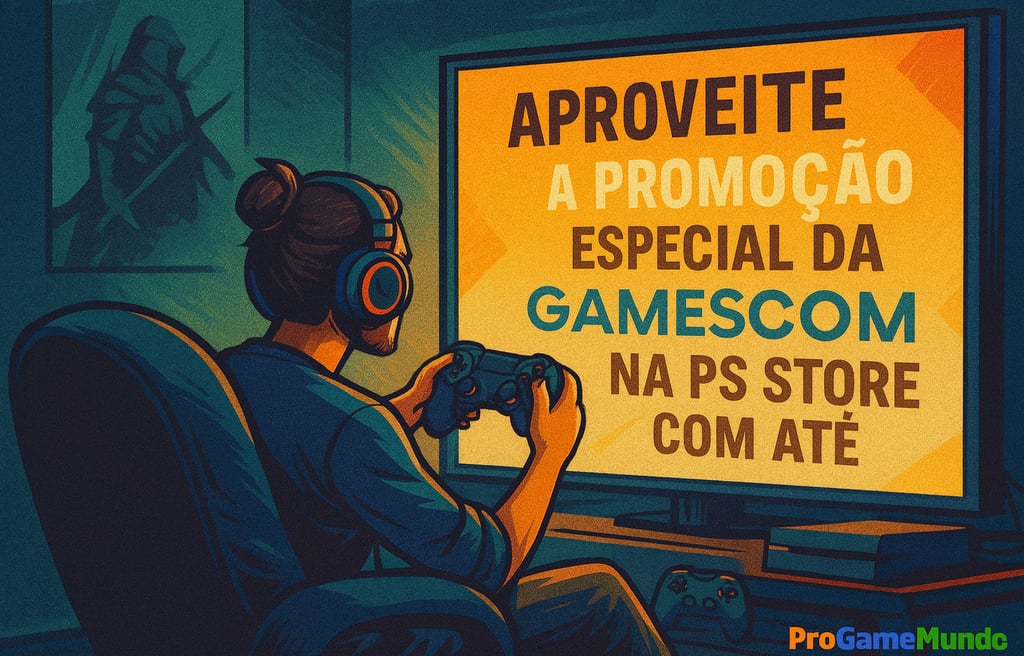 Promoção Gamescom PS Store com descontos de até 90%.
