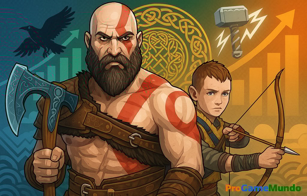 Dois mundos, uma saga lendária: o futuro de Kratos começa a se revelar.