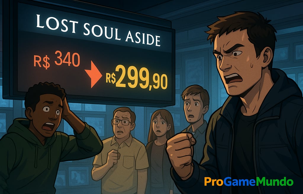 Jogadores reagem surpresos à queda de preço de Lost Soul Aside em loja digital.