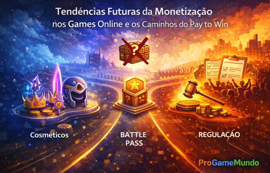 Ilustração sobre tendências futuras da monetização e possíveis transformações do pay to win